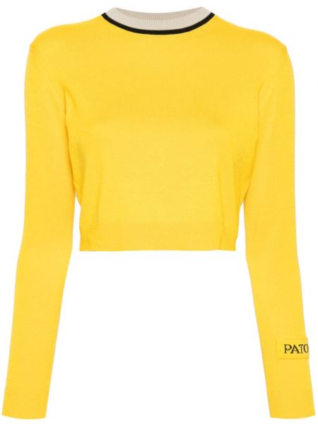 Pull en tricot Patou jaune