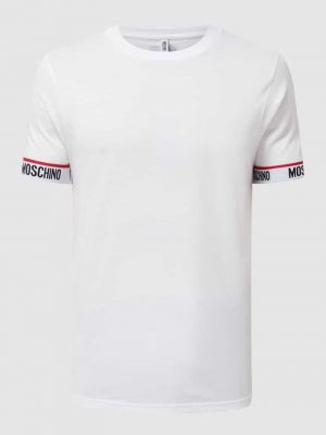 Podstawowa koszulka Moschino Swim + Underwear biała