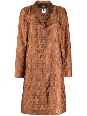 Kabát s knoflíky Fendi Pre-owned hnědý