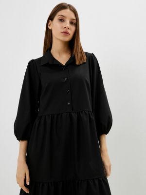 Платье-рубашка Vivostyle черное