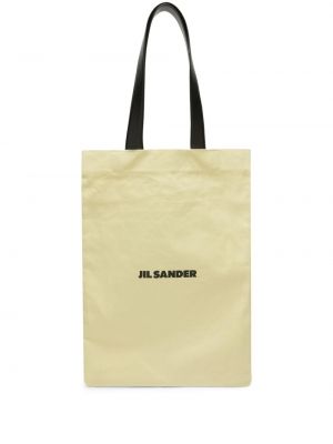 Shopper handtasche mit print Jil Sander weiß