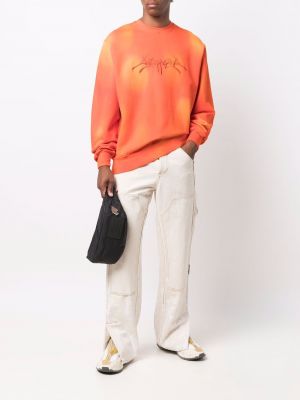 Sweter z nadrukiem Daily Paper pomarańczowy