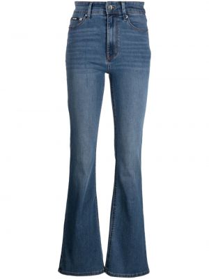 Kõrge vöökohaga alt laienevad teksapüksid Dkny sinine