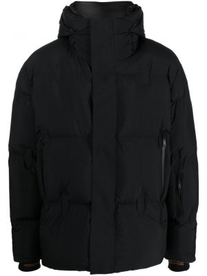 Pernata jakna s kapuljačom Zegna crna