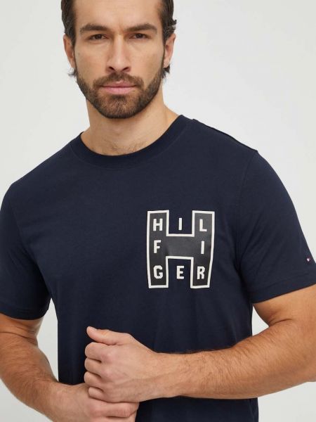 Bavlněné tričko s potiskem Tommy Hilfiger