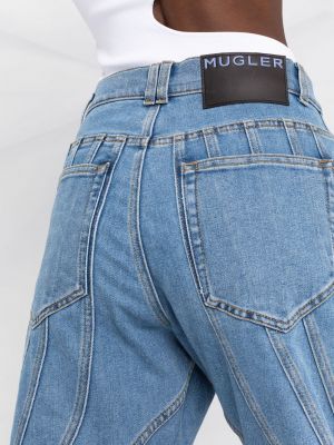 Zvonové džíny Mugler modré