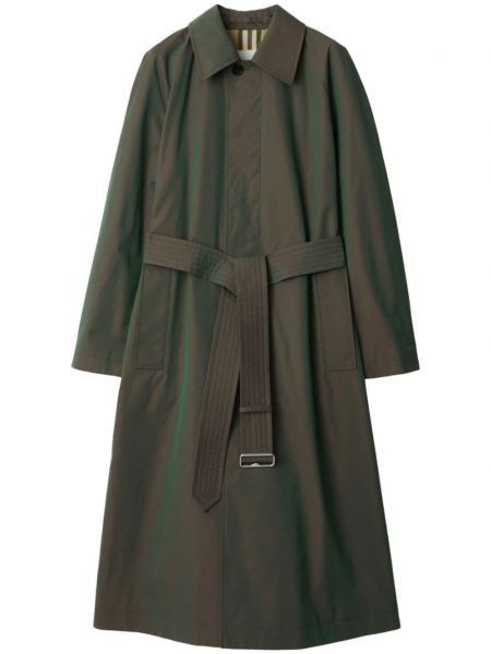 Trench din bumbac Burberry verde