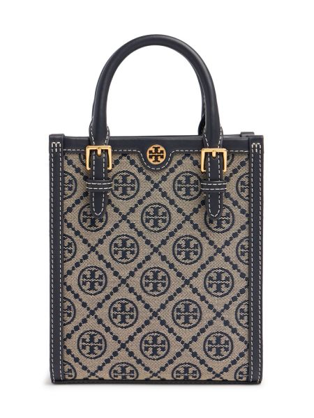 Färgad väska i jacquard Tory Burch blå