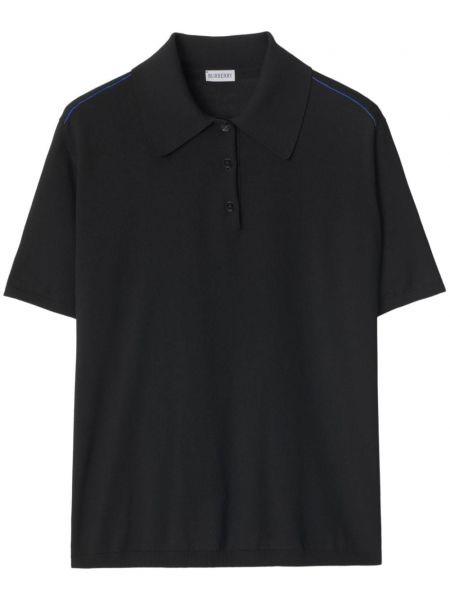 Woll poloshirt Burberry schwarz