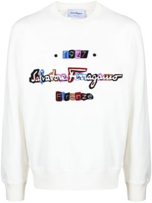 Sweatshirt mit print Ferragamo weiß