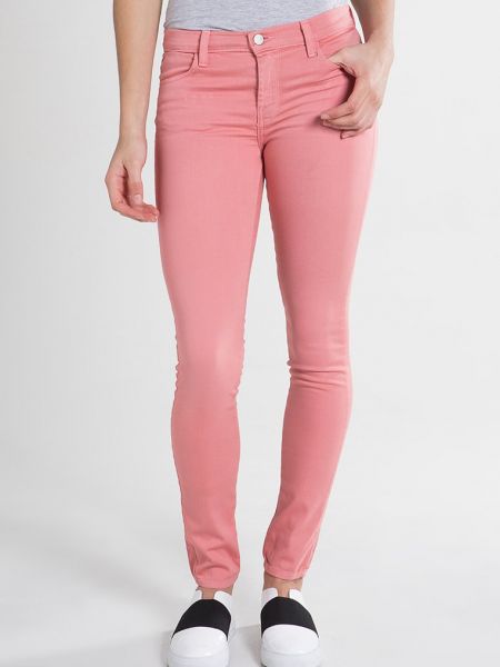 Jeansy skinny J-brand różowe