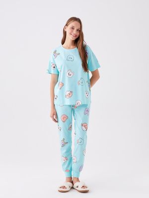 Пижама с къс ръкав с кръгло деколте Lc Waikiki