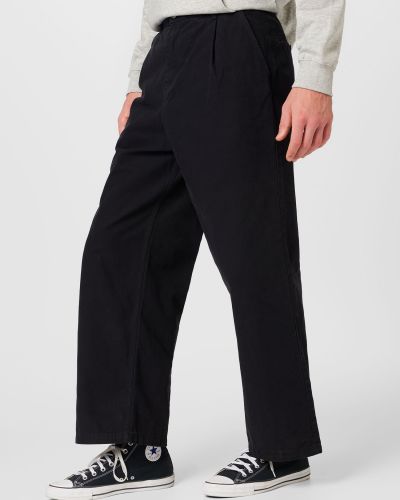 Plisované široké nohavice Weekday čierna
