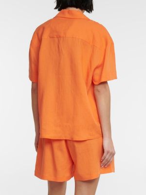 Ленена риза Asceno оранжево