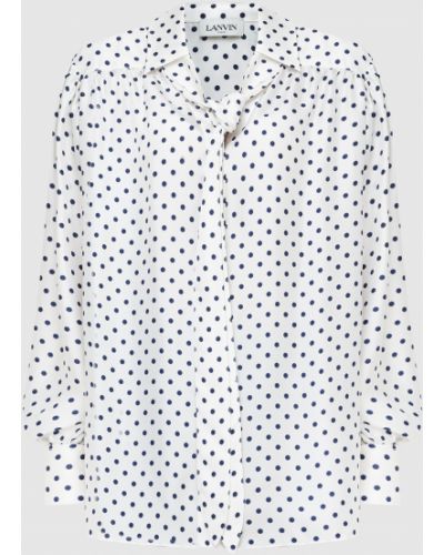 Шовкова блузка Lanvin, біла