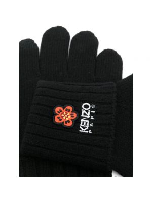 Rękawiczki w kwiatki Kenzo czarne