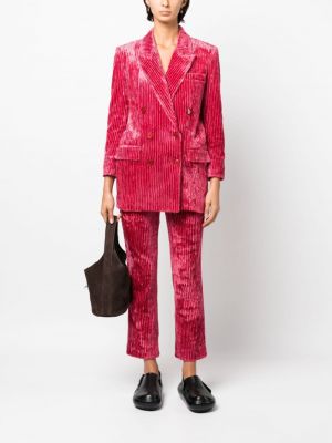 Manšestrové kalhoty Isabel Marant růžové