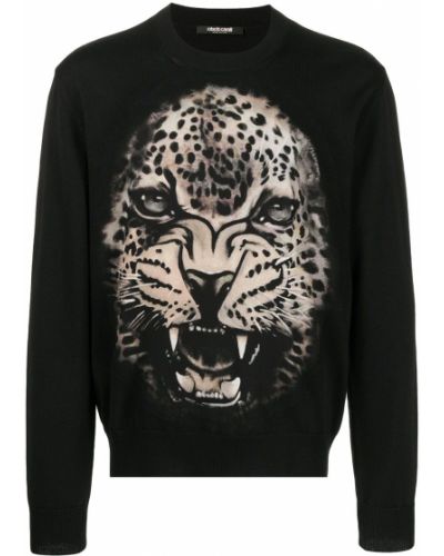 Raštuotas džemperis leopardinis Roberto Cavalli
