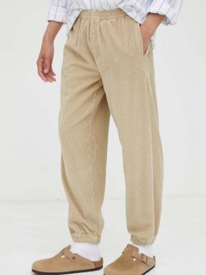 Bavlněné kalhoty American Vintage béžové