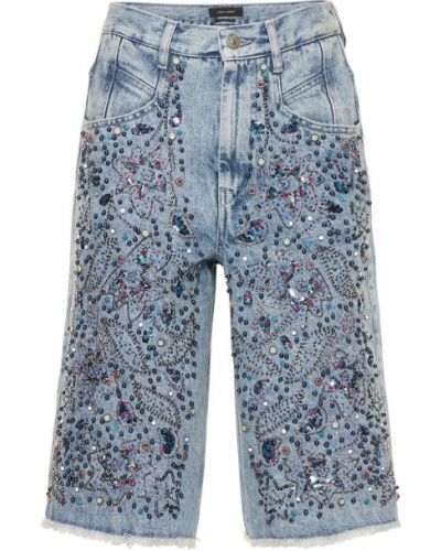 Szorty jeansowe bawełniane Isabel Marant