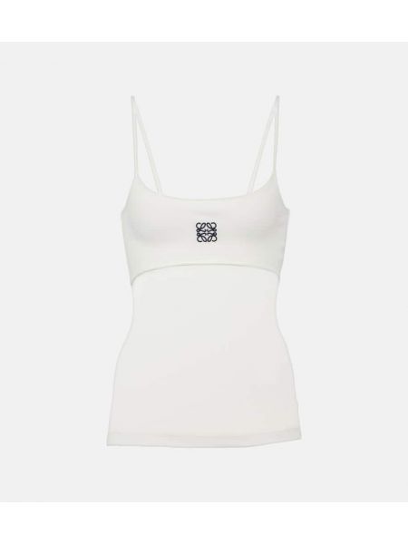 Jersey bomull tank top Loewe hvit