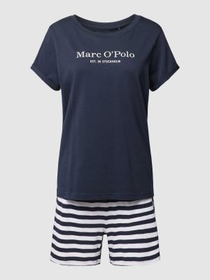 Piżama z nadrukiem Marc O'polo niebieska