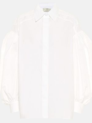 Bavlněná košile Fendi bílá