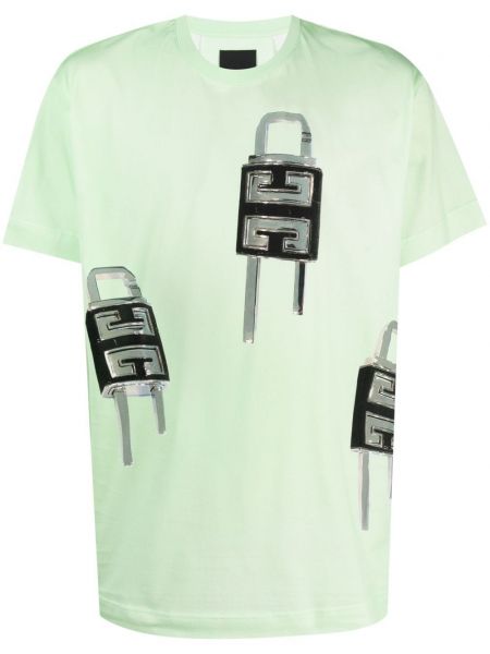 T-shirt aus baumwoll mit print Givenchy grün