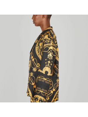 Camisa de seda con estampado Marine Serre negro
