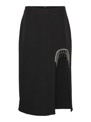 Priehľadná dlhá sukňa Somethingnew čierna