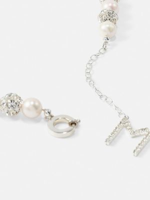 Ogrlica sa perlicama s kristalima Magda Butrym bijela