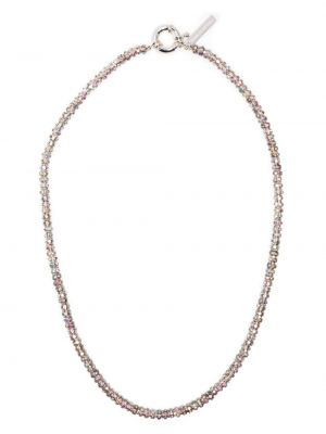 Krištáľový náhrdelník s perlami Pearl Octopuss. Y strieborná