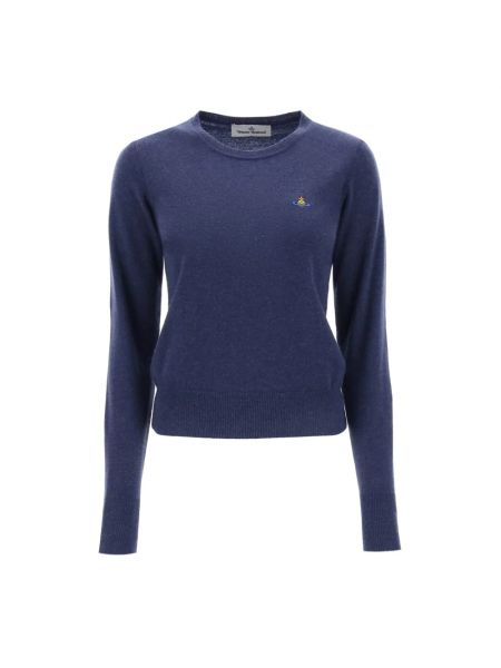 Sweter z kaszmiru z wełny merino Vivienne Westwood niebieski