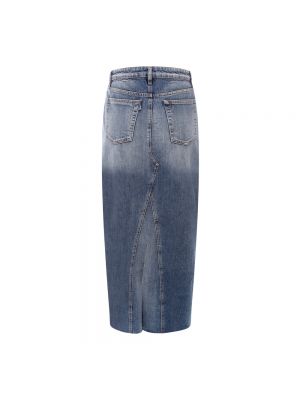 Spódnica jeansowa na guziki bawełniana 3x1 niebieska
