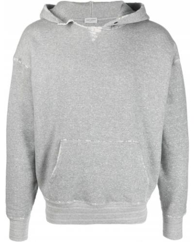 Džersis medvilninis džemperis su gobtuvu Saint Laurent pilka