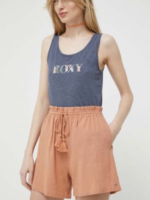 Roxy pamut rövidnadrág , sima, magas derekú - narancssárga