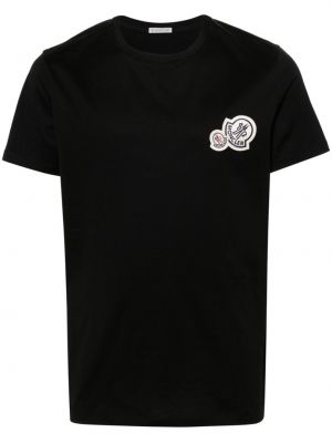 Koszulka bawełniana Moncler czarna