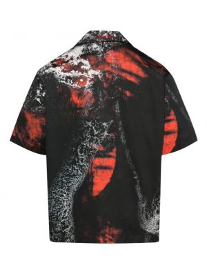 Abstraktas kokvilnas krekls ar apdruku 44 Label Group melns