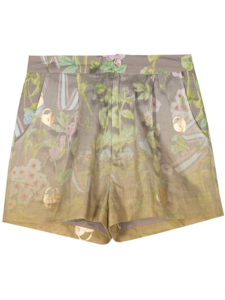 Blomstret shorts Cynthia Rowley grå