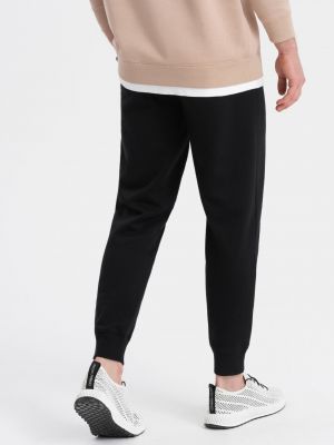 Sportovní kalhoty na zip Ombre černé
