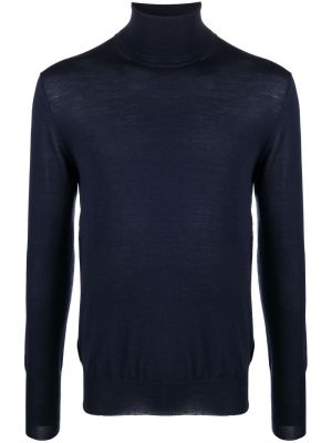 Плетен пуловер Pt Torino синьо