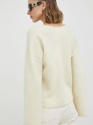 Vlněný svetr By Malene Birger béžový