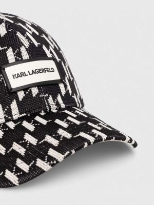 Kapa s printom Karl Lagerfeld crna