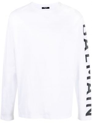 Långärmad t-shirt Balmain vit