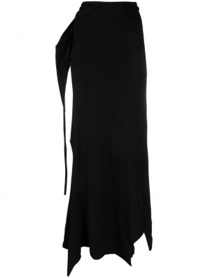 Drapované bavlněné dlouhá sukně Ottolinger černé