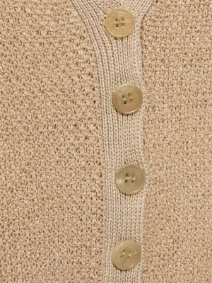 Chaleco de seda de tweed Ralph Lauren Collection beige