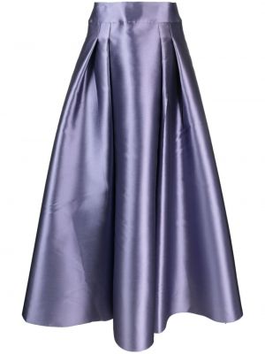 Pliszírozott szatén hosszú szoknya Alberta Ferretti lila