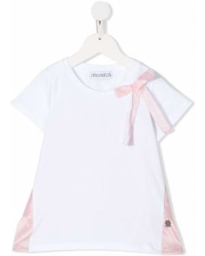 T-shirt con fiocco Simonetta bianco