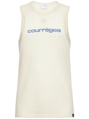 Мрежеста риза с принт Courreges черно