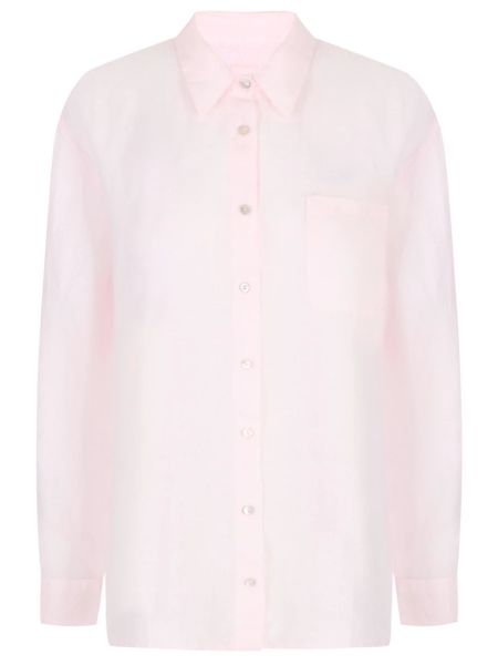Рубашка 120% Lino розовая